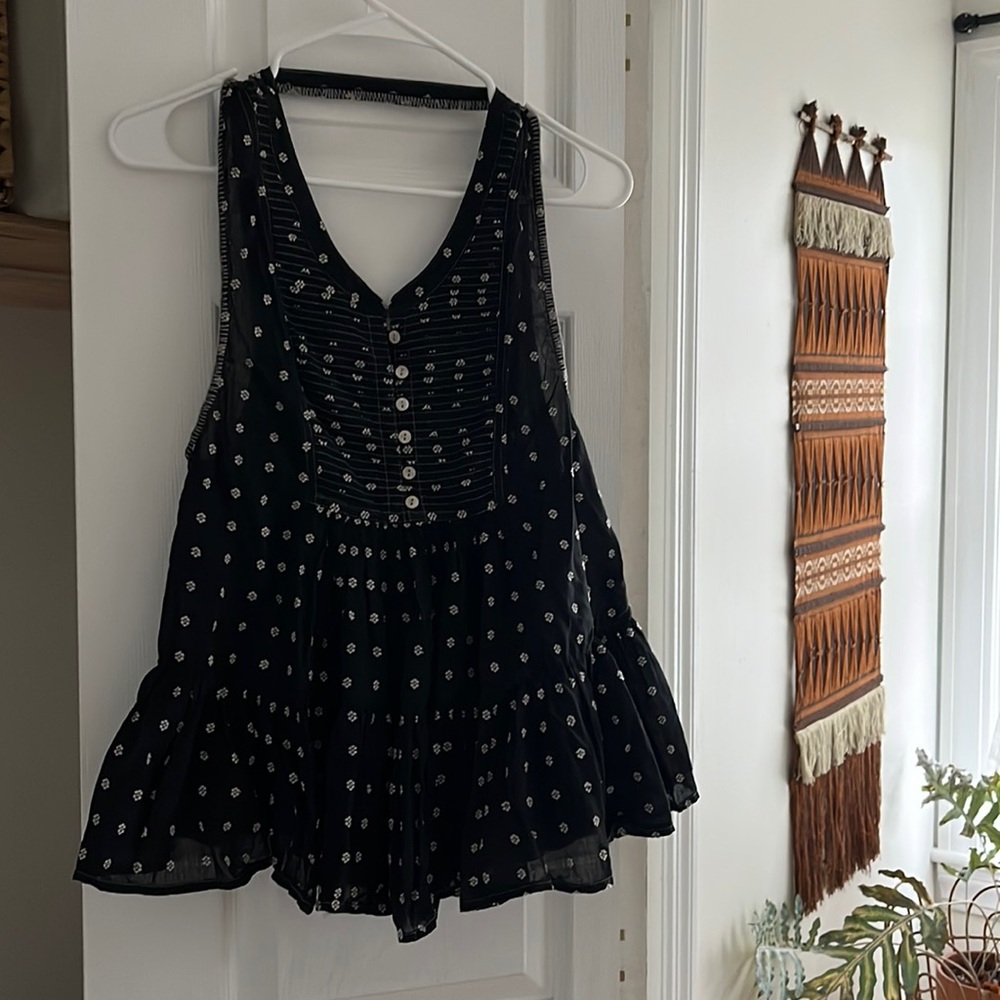 Free People Embroidered Tank
